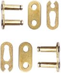 QAZAKY 2 pcs Gold 420 Drive Chain Repair Master Connector Split Link for 50cc 70cc 90cc 110cc 125cc ATV Quad Scooter Motorcycle Go Kart Moped Pit Dirt Pocket Bike XR50 CRF50