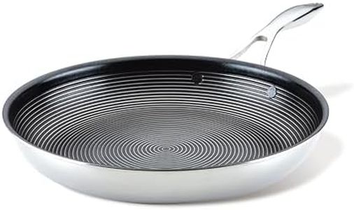 Circulon SteelShield C Series Stainless Steel Frying Pan 32cm - Large Induction Frying Pan with Hybrid Non Stick, Metal Utensil Safe & Dishwasher Safe Cookware