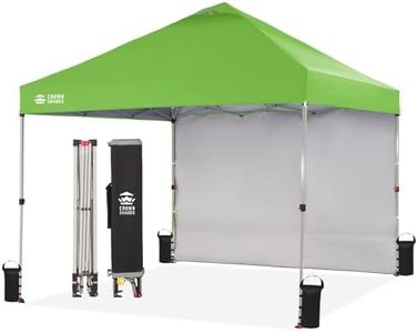 CROWN SHADES 10'x10' Pop Up Canopy with 1 Sidewall