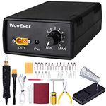 WooEver Professional Wood Burning Kit, Adjustable Temperature Control Wood Burning Tools with 20 Wire Tips Pyrography Machine for Wood Leather and Gourd - Black