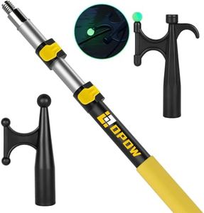 Opow Telescoping Boat Pole with 2 Pcs Hooks, Telescopic Boating Pole with Rust-Resistant Floating Durable Luminous Bead Hook - Extend from 1.5FT- 3FT for Boating Docking or Clean Accessories