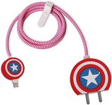 EDNITA Cable Protector with 3D Cute Pattern for iPhone Charger only 18W & 20W-Data Line Wire Saver Charging Cable Charger Protective Cable Full Protection Set of - 1 (Marvel)