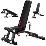 Keppi 1200LB Weight Bench, Heavy Duty Bench1000 PRO Adjustable Workout Bench Press Set for Home Gym Strength Training, Removable Foot Catch for Incline Flat Decline Sit Up Bench for Full Body Fitness - 2024 Version