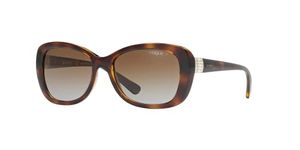 VOGUE Women's Plastic Woman Sunglass Rectangular, Dark Havana, 54.7 mm