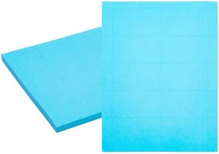 Blue Business Card Paper, 50 Sheets of Blank Printable Cardstock (2 x 3.5 In, 500 Cards)