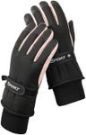 ZANZER Ski Gloves, Waterproof Snow Gloves -30℉ Winter Gloves for Cold Weather Touchscreen Snowboard Gloves for Women ((Black (Woman, Woman)