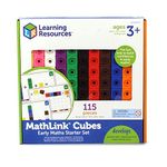 Learning Resources (UK Direct Account) LSP4286-UK MathLink Activity Set, Set of 100 Cubes, Ages 3+ Learning Resources, Multicoloured , 23.5 x 22.3 x 3.3 centimeters