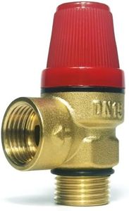 1/2" NPT Pressure Relief Valve, 3/6/8 Bar Pressure Release Valve for Water Heater, Wall-mounted Boiler, Pressure Vessel, Brass Angle Pressure Reducer, Suitable for Most Water Pipes, Set 45 psi (3 Bar)