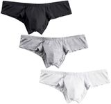 HOOFESAN Men's Underwear Micro Modal Bikini Briefs Low Rise Half Back Coverage Silky Touch Underpants Multipack