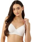 LEADING LADY Women's Solid Lightly Padded T-Shirt Bra White