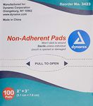 Dynarex Non-Adherent Pads, Sterile, 2 x 3, 100/bx