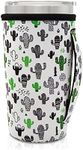 Neoprene Insulated Sleeves Cup Cover Holder Idea for 20oz Tumbler Cup, 20oz YETI Rambler Ozark Trail Rtic, Starbucks Venti Cold (Only Cup sleeves)(Cactus)