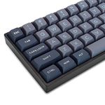 184 Keys Double Shot Keycaps, PBT Custom Keyboard Keycaps Full Set, XVX Profile Keycaps for 60% 65% 75% 100% Cherry Gateron MX Switches Mechanical Keyboard, Grey/Dark Blue