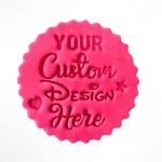 Custom Personalised Fondant Stamp Debosser Cupcake Icing Cookie Decoration Cake (6cm)