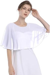 Wedding Capes Bridal Capelet Chiffon Shrug Shawls and Wraps for Evening Dress - Off-white - One Size