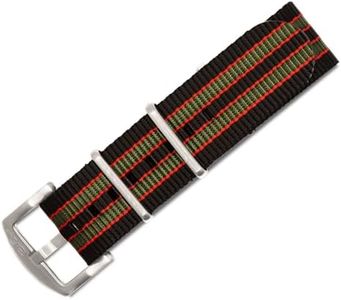 BluShark - Original Collection Military-Style Waterproof Watch Strap, Fits All Timepiece Brands, Durable Nylon Wristwatch Accessories with Stainless Steel Buckle, Vintage Bond, 22mm