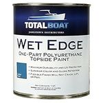 TotalBoat - 365397 Wet Edge Marine Topside Paint for Boats, Fiberglass, and Wood (Largo Blue, Quart)