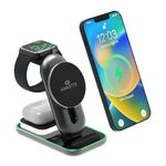 Amkette PowerPro Air 900, 23W 3-in-1 MagSafe Wireless Charger for iPhone 15/15 Plus/15 Pro/15 Pro Max, iPhone 14/14 Plus/14 Pro/14 Pro Max,13/12 | Airpods 3rd/2nd gen/Pro, Series 9/8/7/6/5/4/SE/Ultra