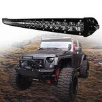 26inch CREE LED Light Bar,120W Single Row, Spot Flood Combo, IP68 Waterproof LED Driving Fog Lamp, 12V 4WD Off Road Lighting, LED Work Lights for UTE ATV UTV SUV Boat Jeep Trucks (combo beam)
