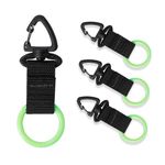 JUSTOOP Scuba Octopus Mouthpiece Holder,Silicone Octopus Holder for Scuba Diving Octo Mouthpiece Keeper for 2nd Stage Regulator Octopus Retainer with Spring Clip,4 PCS,Green