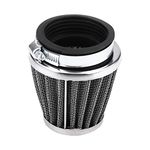 Motorcycle Air Filter, Air Intake Filter, air filter breather filter Universal Motorcycle Intake Air Filter Cleaner Round Tapered for Crankcase Scooter Atv Dirt Pit Bike Motorcycle (48MM)