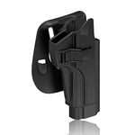 OWB Holster for Beretta 92 92FS 92G M9 M9_22, Tactical Outside Waistband Open Carry Paddle Belt Holster with Release Button 60° Adjustable Cant, Right-Handed