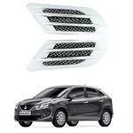 Oshotto Car Decorative FD-697 Electroplate Air Flow Intake Scoop Turbo Bonnet Vent Hood Compatible with Maruti Suzuki Baleno 2015-2019 (Chrome)