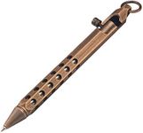 SMOOTHERPRO Solid Brass Bolt Action Pen Hexagonal Six Edge Hollow Out Grip for Pocket EDC Bronze