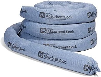 New Pig Blue Absorbent Sock Heavy Sock Forms Barrier & Prevents Spills from Spreading 8-Gal Absorbency 5" x 10' 4 Socks PIG217