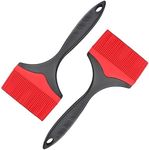 Large Silicone Basting Pastry Brush - Silicone Basting Brush for Grilling,Heat Resistant Brushes Spread Oil Butter Sauce for Cooking Baking BBQ,3.95inch Extra Wide Grill Basting Brush（Red 2）