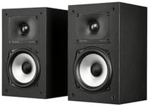 Polk Monitor XT15 Pair of Bookshelf or Surround Speakers - Hi-Res Audio Certified, Dolby Atmos & DTS:X Compatible, 1" Terylene Tweeter & 5.25" Dynamically Balanced Woofer (Pair Midnight Black)