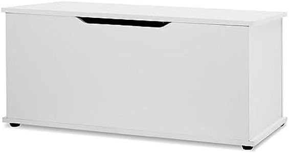 Keezi Kids Toy Box, Children Toys Storage Cabinet Chest Activity Centre Furniture Multifunctional Play Living Room Bedroom Decor, Particle Board Bench White