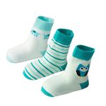 FQIAO Cute Warm Cotton Socks Soft Unisex Baby Socks 3 Packs Gift S 6-12Month