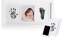 Newthinking Baby Handprint and Footprint Photo Frame Kit for Newborn Boys and Girls, Babyprints Paper and Clean Touch Ink Pad to Create Baby's Prints, Amazing Baby Shower Gifts