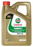 Castrol POWER1 4T 10W-40 Motorcycle Oil 4L, White