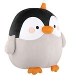 GAGAKU Cute Plushie Penguin Stuffed Animals,30cm Fat Cartoon Cylindrical Plushies Super Soft Kawaii Plush Pillow Glows in The Dark Hugging Toy for Kid Girls & Boys Brithday