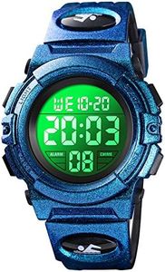 Kid Watch for Boys Girls LED Sports Watch Waterproof Digital Electronic Casual Military Wrist with Camouflage Silicone Band Luminous Alarm Stopwatch Light Blue, 1266 Magic Green, Child, 7 color led watch