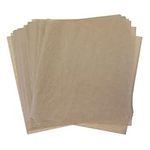 Dry Wax Paper Deli Wrap and Basket Liner (50, Natural Brown Kraft 12x12)