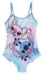 Disney Girls Stitch Swimsuit 5-6 Years Blue