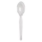 Dixie TH017 Heavy Weight Polystyrene Teaspoon, 6" Length, Crystal Clear (Case of 1,000)