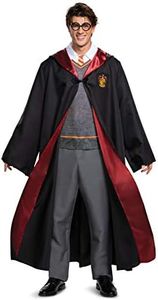 Disguise Harry Potter Costume for Men, Deluxe Wizarding World Adult Size Dress Up Character Outfit, Black & Red, Medium (38-40)