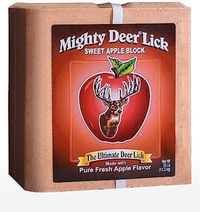 Mighty Deer Lick Attractant Block 25 LB - Deer Can't Resist, Balanced Nutrition (Sweet Apple)