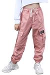 SEAUR - Girl Cargo Pants Girls Hip Hop Trousers Kids Cargo Trousers Loose Casual Streetwear Pants