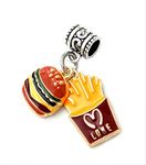 Dangle Burger and French Fries Charms