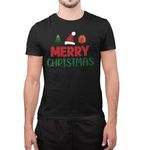 TheYaYaCafe Matching Merry Christmas Printed Family T-Shirt for Christmas (Men_L)