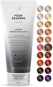 FOUR REASONS Color Mask - Graphite - (27 Colors) Toning Treatment, Color Depositing Conditioner, Tone & Enhance Color-Treated Hair - Semi Permanent Hair Dye, Vegan and Cruelty-Free, 6.76 fl oz