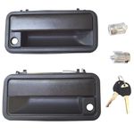 Lcyolada Metal Exterior Door Handles w/Lock Cylinders & Keys for Chevy Tahoe Suburban C/K1500 C/K2500 C/K3500 GMC Yukon, Replaces 15742229 15742230