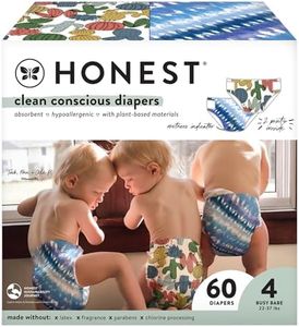 The Honest Company, Club Box, Clean Conscious Diapers, Tie-Dye For + Cactus Cuties, Size 4, 60 Count