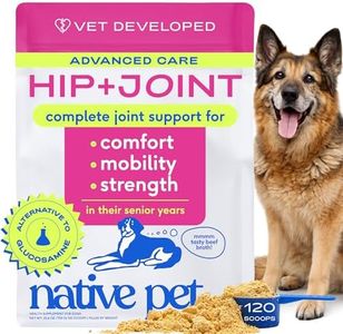 Native Pet Advanced Care - Hip & Joint Supplement for Dogs - Supports Joints, Cartilage, Muscles & Anti-Inflammatory with HMB, UC-II Collagen, Green Lipped Mussel & Hyaluronic Acid - 120 Scoops