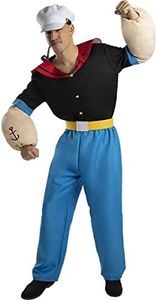 Funidelia | Costume Popeye Ufficiale per Uomo Taglia M Braccio di Ferro, Cartoni Animati - Multicolore